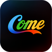 Come Game app icon on a dark background