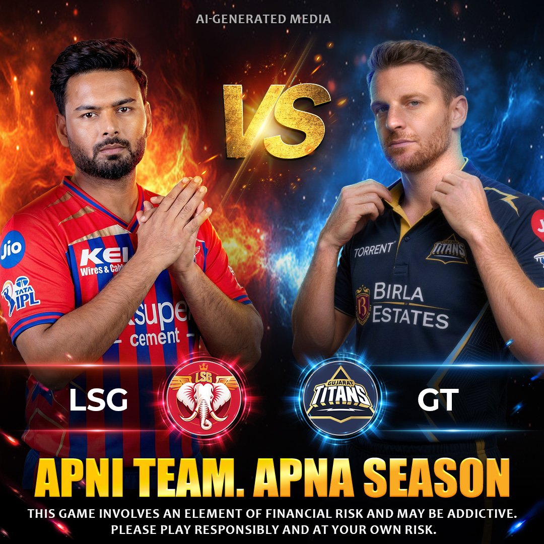 RCB and CSK themed cricket artwork with bats and flags